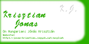 krisztian jonas business card