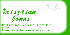 krisztian jonas business card